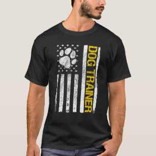 Camiseta Treinador de Cachorros EUA Bandeira Americana
