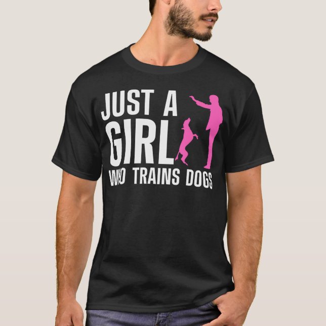 Camiseta Treinador De Cachorros Para Mulheres Ensinando Amo (Frente)