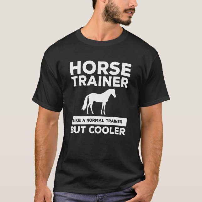 Camiseta Treinador De Cavalo Como Um Formador Normal, Mas M (Frente)