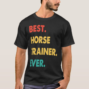 Camiseta Treinador de Cavalos Retro Melhor Treinador de Cav