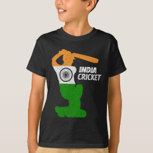 Camiseta Treinador de críquete da Índia tiro de contorno co