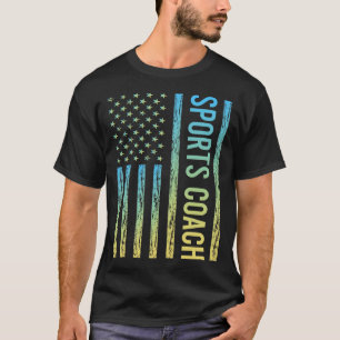 Camiseta Treinador de Esportes Amarelo Azul