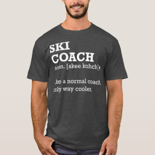 Camiseta Treinador de Esqui Dão Engraçado Engraçado Defi
