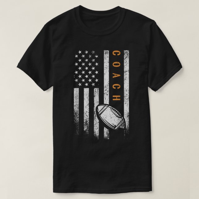 Camiseta Treinador de Futebol Americano Flag Futebol Traine (Frente do Design)