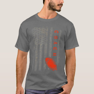 Camiseta Treinador de Futebol Bandeira Americana Treinador