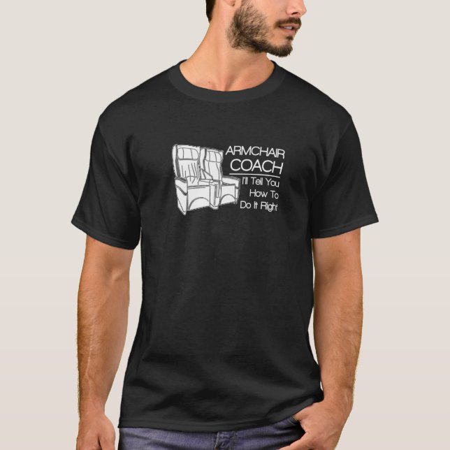 Camiseta Treinador de Futebol de Cadeira de Futebol - Estaç (Frente)
