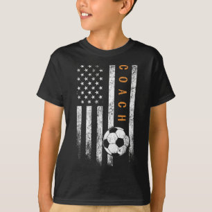 Camiseta Treinador de Futebol Design da Bandeira Americana