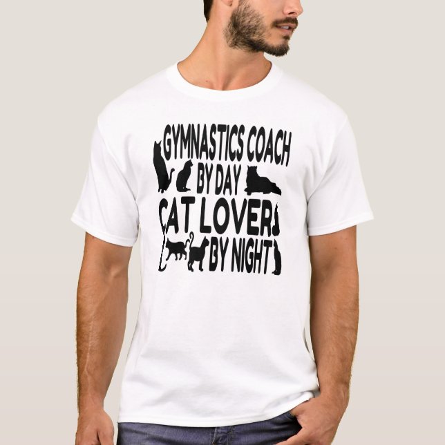 Camiseta Treinador de ginástica do Cat Lover (Frente)