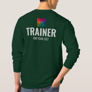 Camiseta Treinador de Impressão de Modos de Mens Verde-Dupl