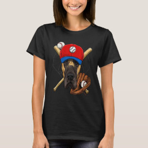 Camiseta Treinador de jogador de beisebol Dogue Alemão  Arr