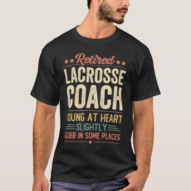 Camiseta Treinador de Lacrosse aposentado (Frente)