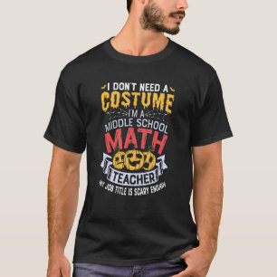 Camiseta Treinador de Matemática do Ensino Médio Figurino d