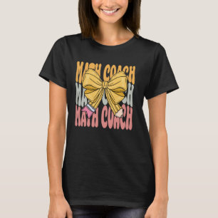 Camiseta Treinador de Matemática Groovy Coquette Arco Cute 