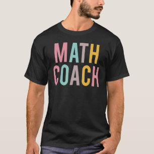 Camiseta Treinador de Matemática Mulheres Coloridas Dia de