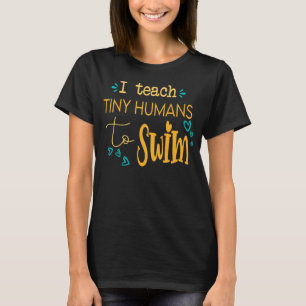 Camiseta Treinador De Natação legal Ensino Humanos Pequenos