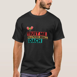 Camiseta Treinador de Pickleball Design Retro