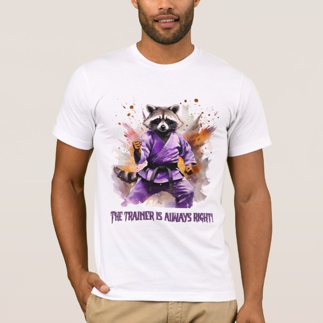 Camiseta Treinador de Racoon, esporte (Frente)
