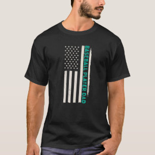 Camiseta Treinador de Sofball Patriótico Jogador de Basebol