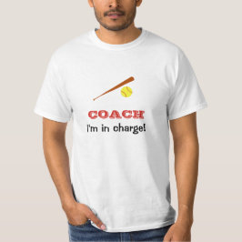 Camiseta Treinador de softball no comando personalizado, di