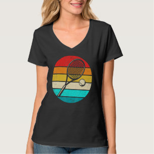Camiseta Treinador de Tênis de Raquete de Bola do Pôr do So