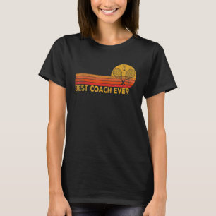Camiseta Treinador De Tênis De Vintage Melhor Alguma Vez Re