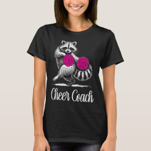 Camiseta Treinador de Torcida de Guaxinim Palhaço Cheerlead