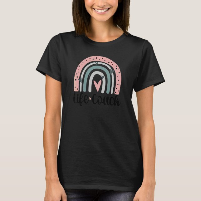 Camiseta Treinador de Vida Rainbow Life Coaching (Frente)