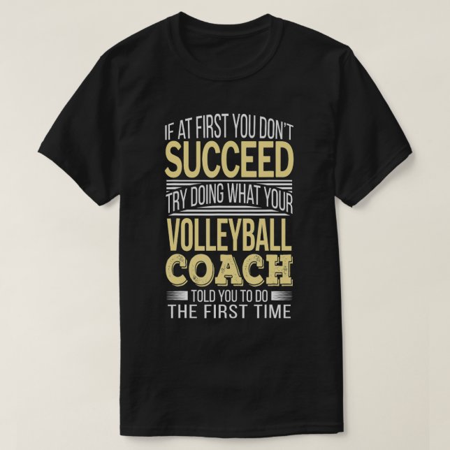 Camiseta Treinador de Voleibol - Engraçado (Frente do Design)