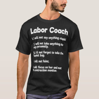 Camiseta Treinador do Trabalho Esperando Regras de Pai Papa