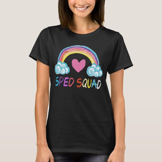 Camiseta Treinador em Arco-Íris de Esquadrão Sped Special E (Frente)
