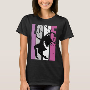Camiseta Treinador em dança de amor ao vivo, cor-de-rosa, m