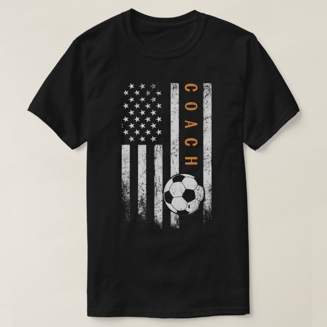 Camiseta Treinador em Design de Futebol americano Bandeira  (Frente do Design)