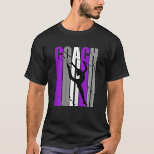 Camiseta Treinador em ginástica artística roxa