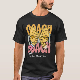 Camiseta Treinador Equipe Groovy Coquete Laço Fofo Divertid