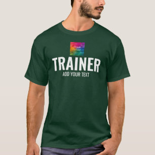 Camiseta Treinador Floresta de Impressão Verde de Lado Dupl