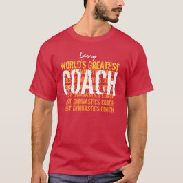 Camiseta Treinador GYMNASTICS RED V06, o maior do mundo