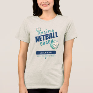Camiseta Treinador Incrível de Netball Nome Personalizado