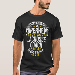 Camiseta Treinador Lacrosse Idea Super-Herói Profissional