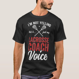Camiseta Treinador Lacrosse treinando Lacrosse Player