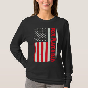 Camiseta Treinador Patriótico de Bilhar Snooker 8 Bolas Jo
