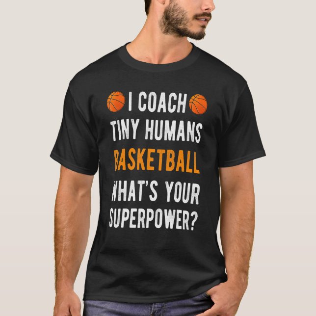 Camiseta Treinador Pequeno Gente de Basquete Hooper Criança (Frente)