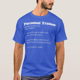 Camiseta Treinador Pessoal Engraçado Definição de Malhação
