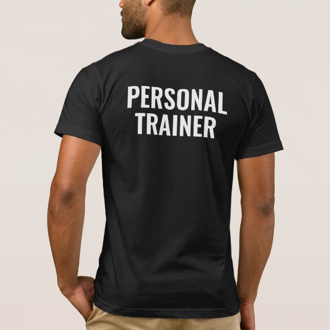Camiseta Treinador Pessoal Mens Bella+Canvas Curto-Folha (Verso)