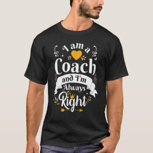 Camiseta Treinador Sempre Direito Mulheres Natação de Golfe