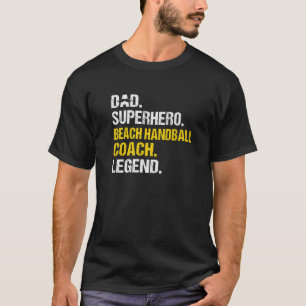 Camiseta Treinador Super Herói de Areia de Pai Mens Premium
