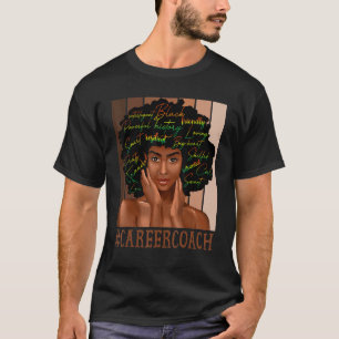 Camiseta Treinadora Afro-Americana Negra
