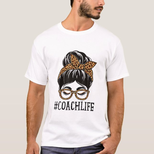 Camiseta Treinadora Leopard Mensageira De Volta À Escola (Frente)