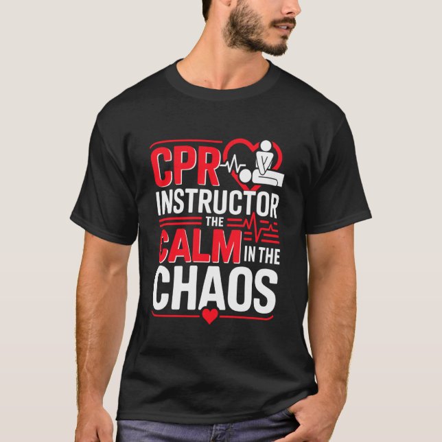 Camiseta Treinamento Certificado de RCP Instrutor de RCP En (Frente)