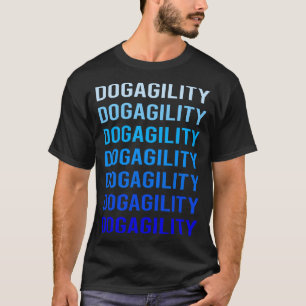 Camiseta Treinamento de Agilidade Canina com Texto Azul