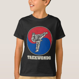 Camiseta Treinamento de Arte Marcial de Taekwondo Kickboxin